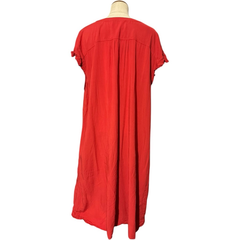 Loft Plus Button Midi Dress Red Size 22 - Picture 3 of 3